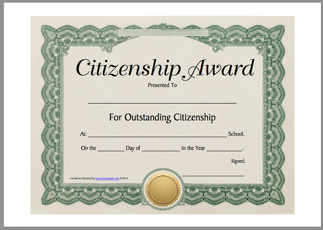 9 Free Citizenship Award Printable Certificate Template 9-free-citizenship-award-printable-certificate-template