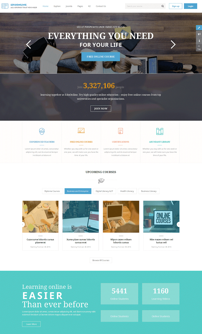 Eduonline WordPress Joomla Eduonline WordPress Joomla