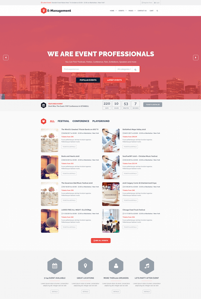 Event Management WordPress Theme Event Management WordPress Theme