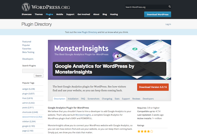 Google Analytics for WordPress by MonsterInsights