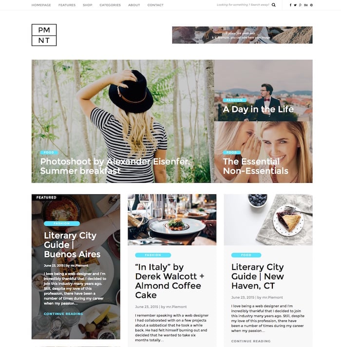 Piemont Fashion Blog Theme