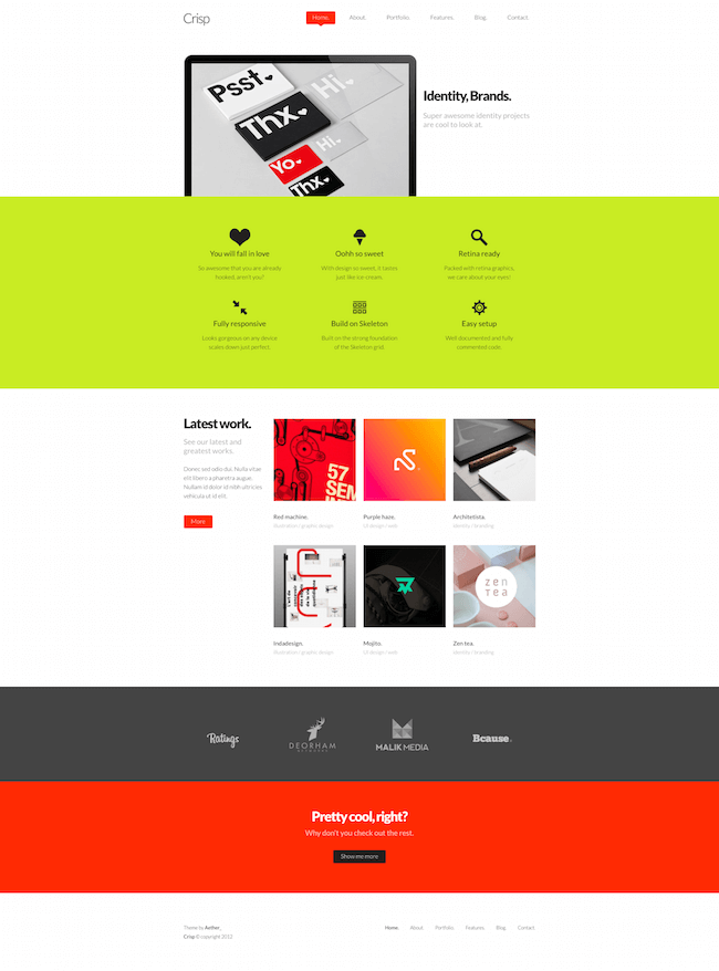 Crisp Creative Designer Portfolio