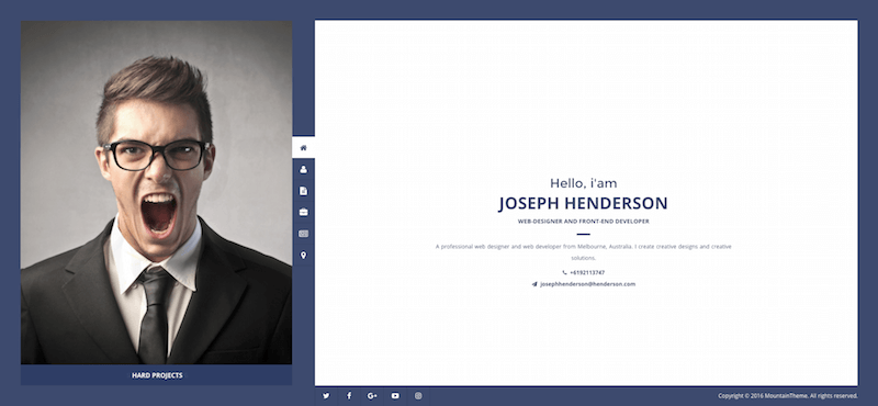 Henderson vCard WordPress Theme