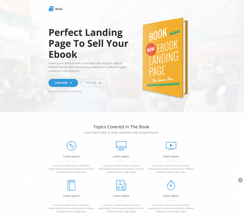 Responsive eBook Landing Page