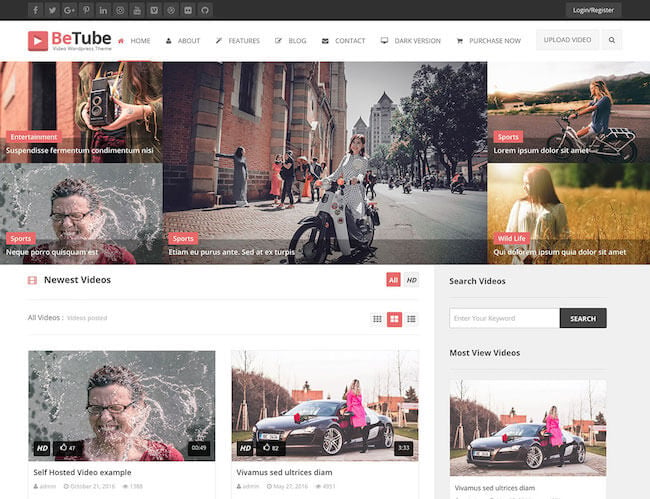 Betube-Video-WordPress-Theme