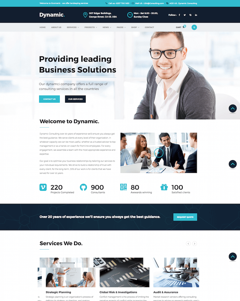 Dynamic Finance WordPress Theme