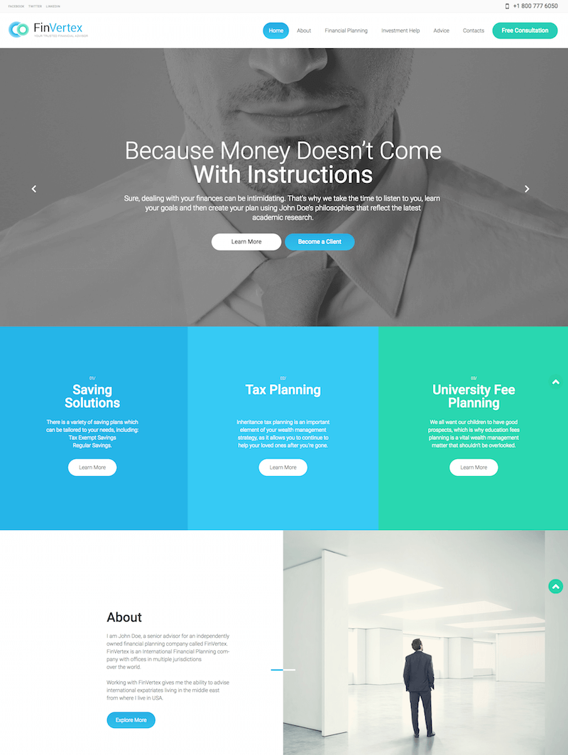 Fin Vertex WordPress Theme