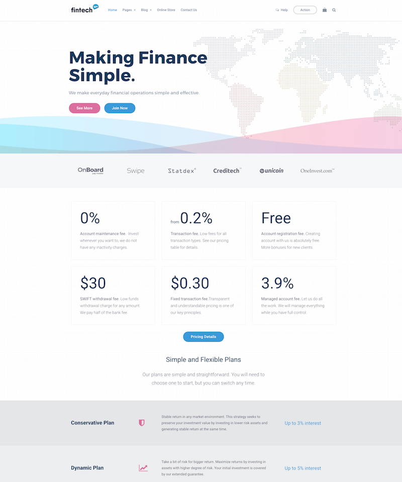 Fintech WP WordPress Theme