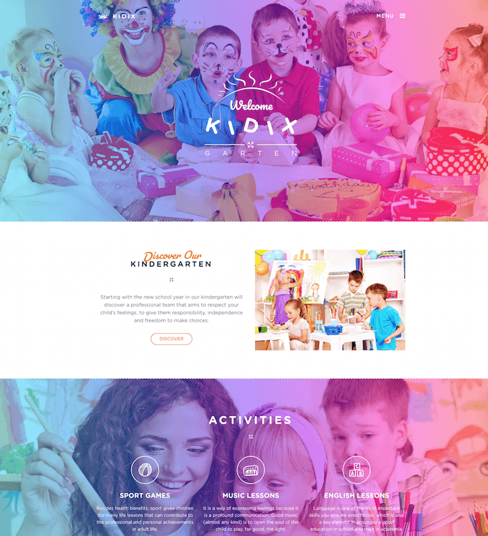 KIDIX A Kindergarten WordPress Theme