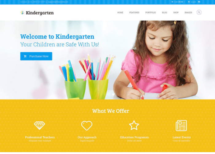 Kindergarten Children WordPress Theme