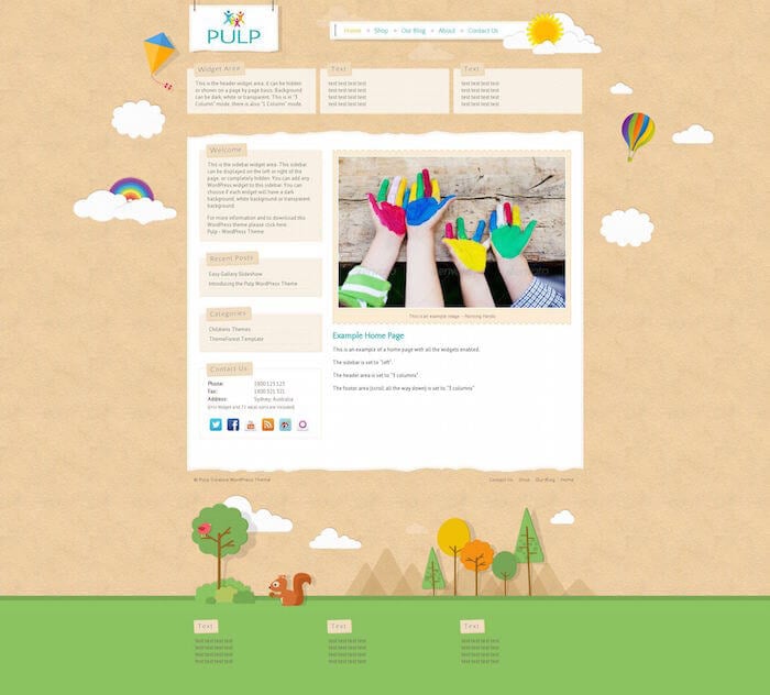 Pulp Kids WordPress Theme Pulp Kids WordPress Theme