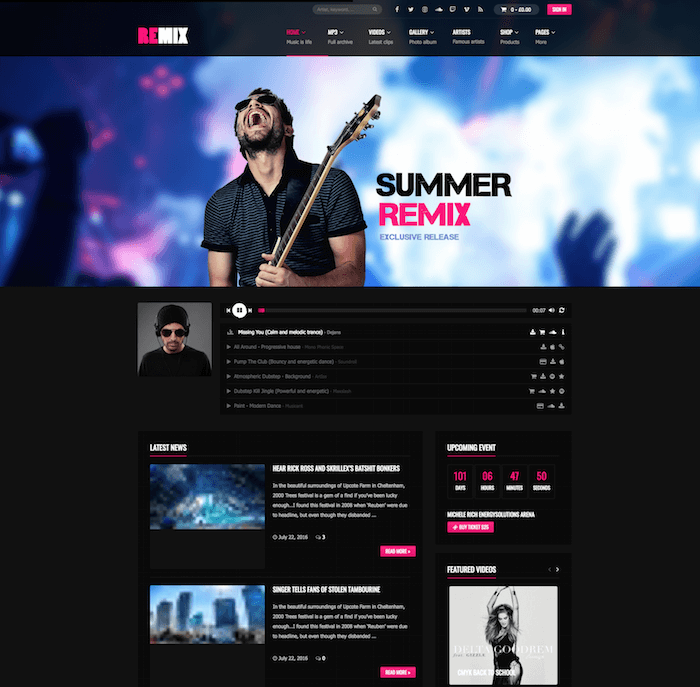 Remix Music Band Theme Remix Music Band Theme