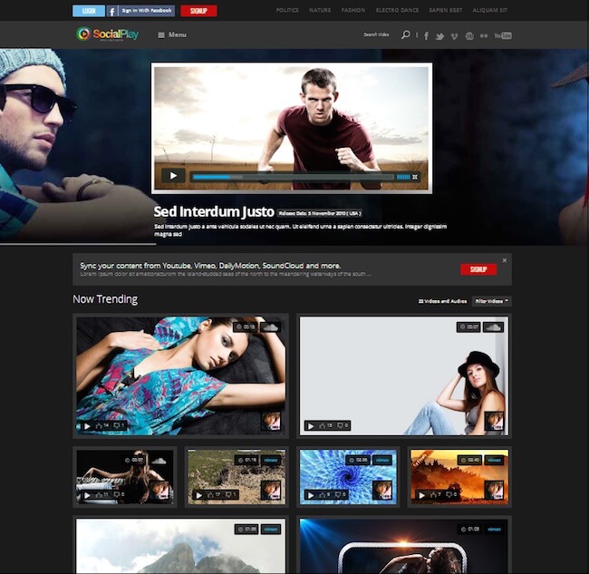 SocialPlay WordPress Theme