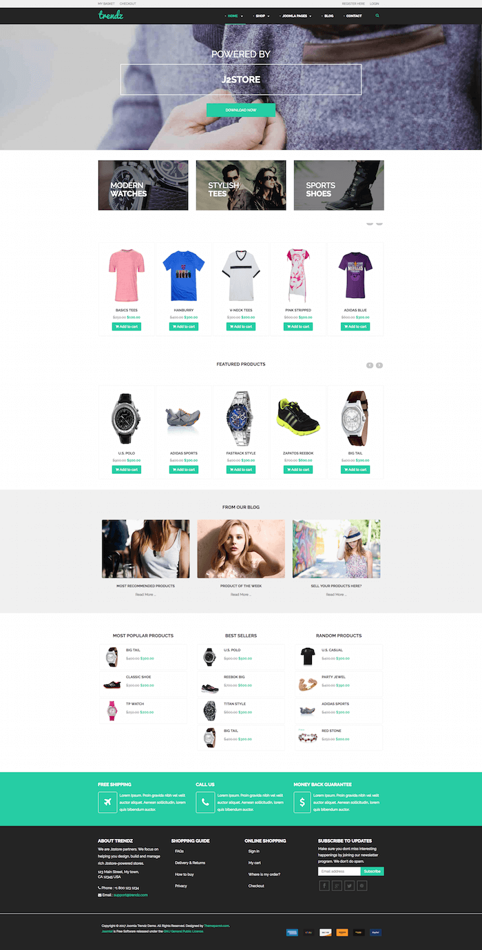 Trendz Joomla eCommerce Template Trendz Joomla eCommerce Template