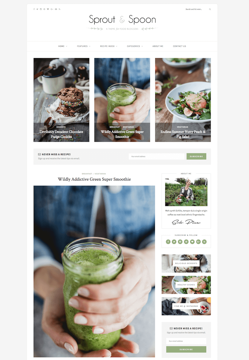 sprout spoon wordpress theme Sprout & Spoon WordPress Theme