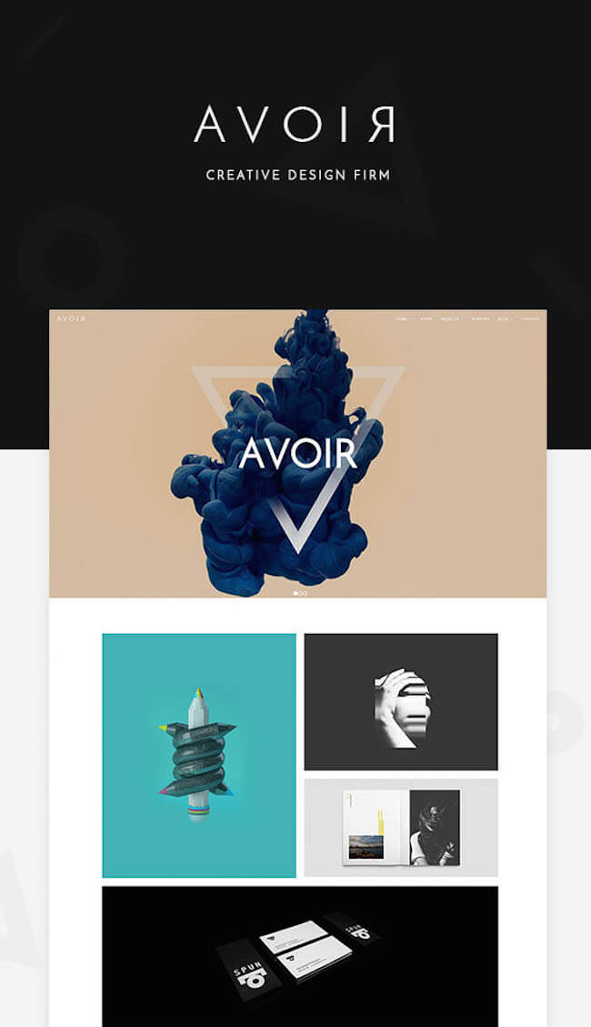 AVOIR Portfolio créatif minimal