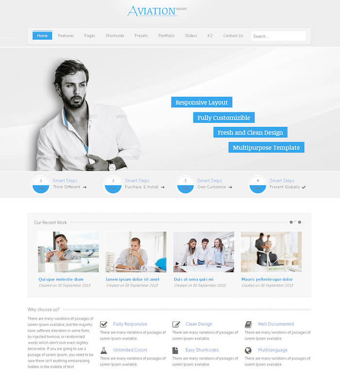 Aviation Joomla Template