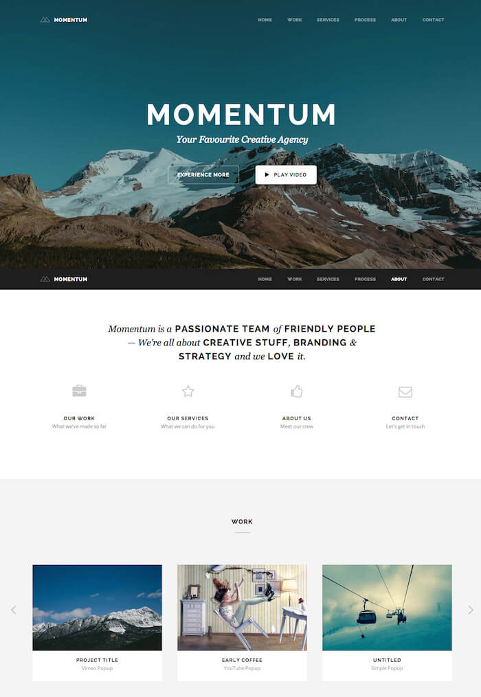 Momentum OnePage Joomla-Vorlage