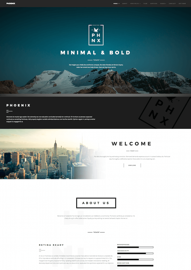 Phoenix Minimal Portfolio Joomla Template