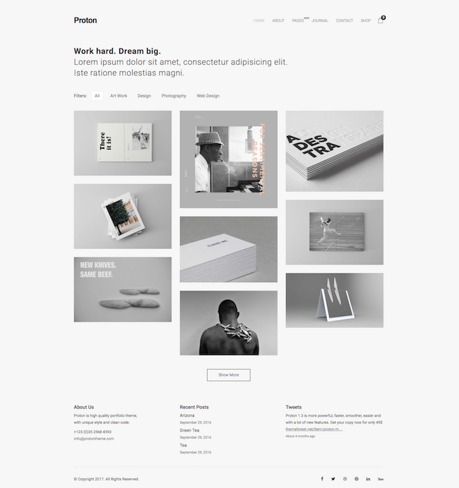 Proton Minimal Portfolio Theme Proton Minimal Portfolio Theme