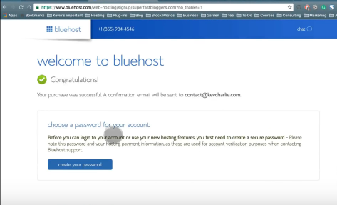 Creating a site with Bluehost