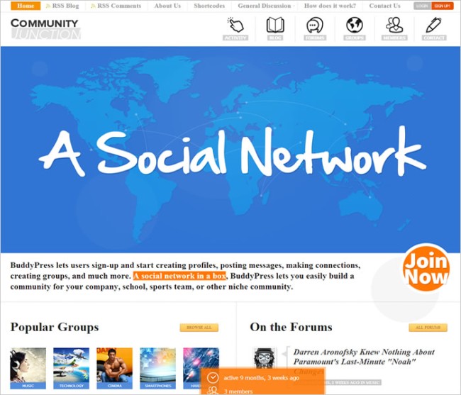 CommunityJunction BuddyPress Theme CommunityJunction-BuddyPress-Theme