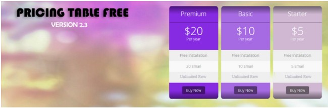 3 kento pricing tables kento pricing tables