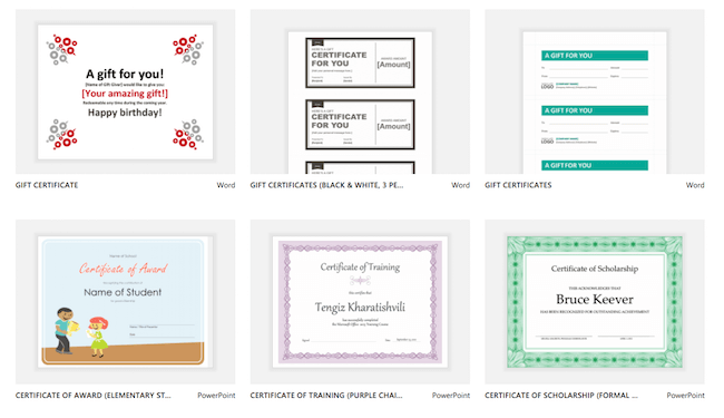 Free Certificate Templates