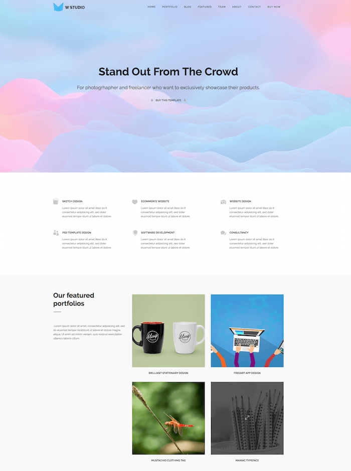 W Studio Creative Portfolio Theme