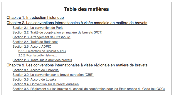 table of content plugin