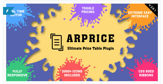 ARPrice-prijstabel-plug-in voor WordPress