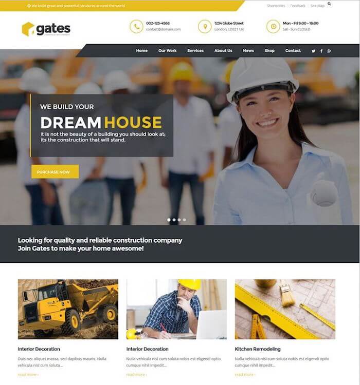 Darna Construction Drupal 8 Theme Darna Construction Drupal 8 Theme