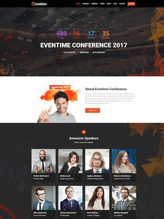 Eventime WordPress Theme