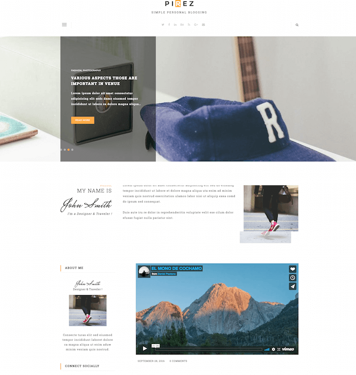 PIREZ Blogging Drupal 8 Theme PIREZ Blogging Drupal 8 Theme