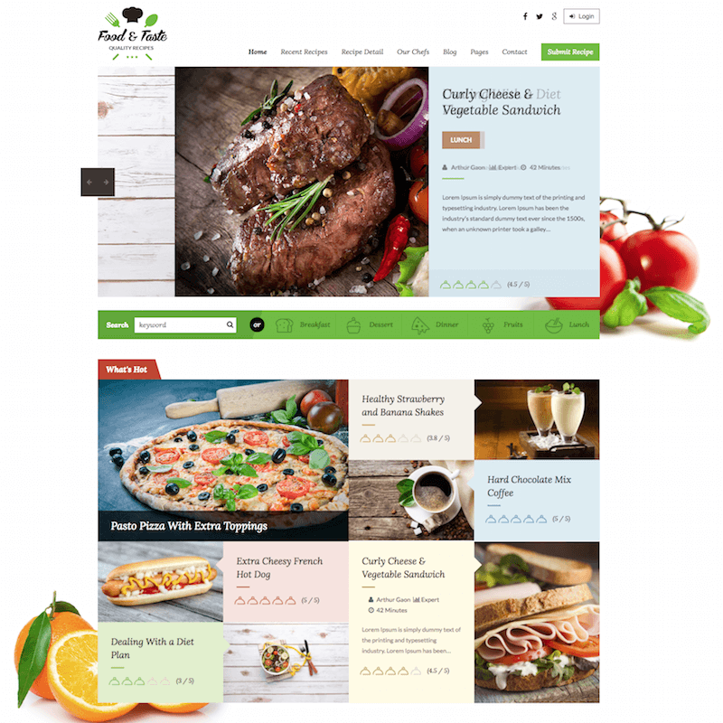RecipePress Food blogging theme RecipePress Food blogging theme