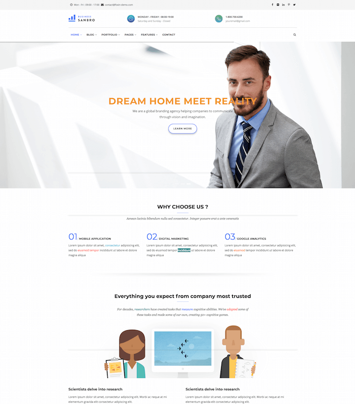 Sanbro Business Drupal 8 Theme