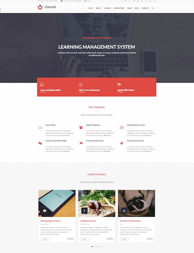 coursat drupal theme Coursat Drupal Theme