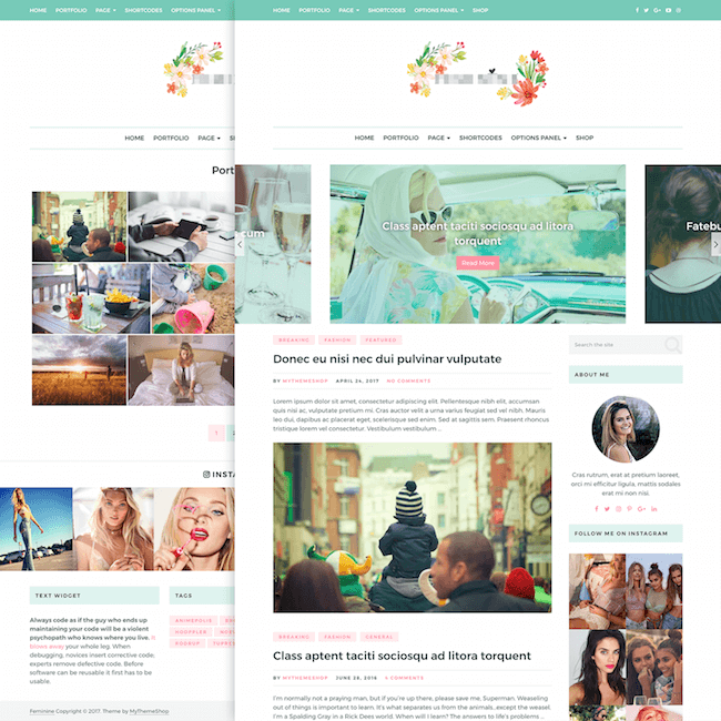 feminine-wordpress-theme