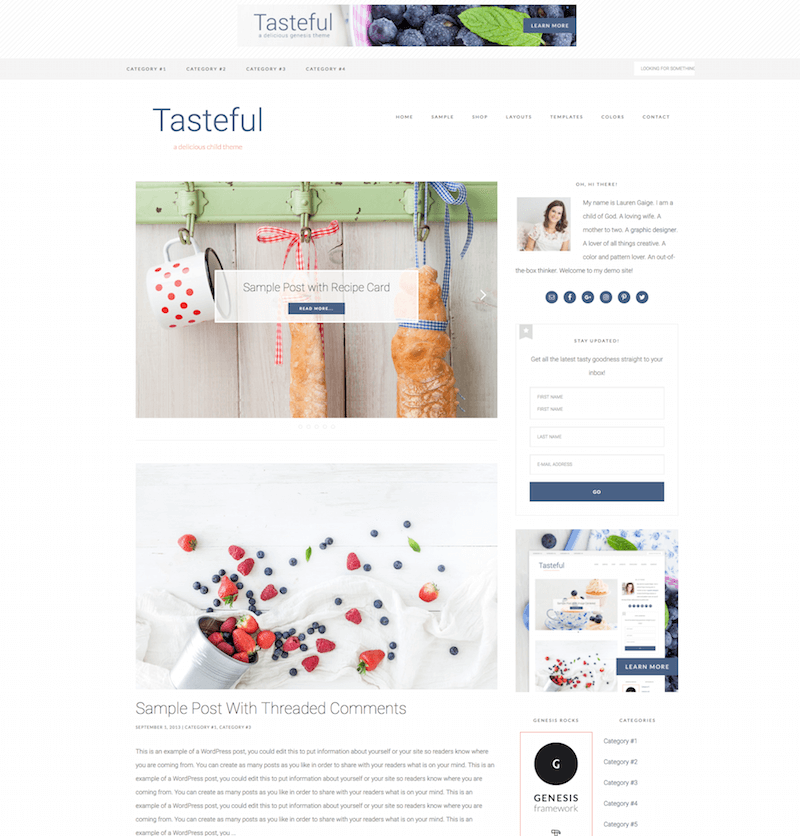 tasteful wordpress theme Tasteful WordPress Theme