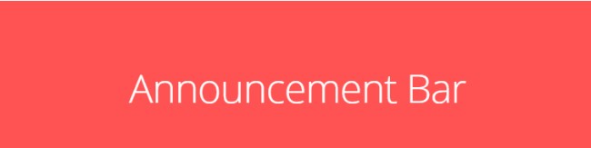 5. announcement bar announcement bar