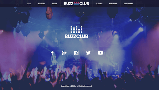 Buzz Club Music Event Theme