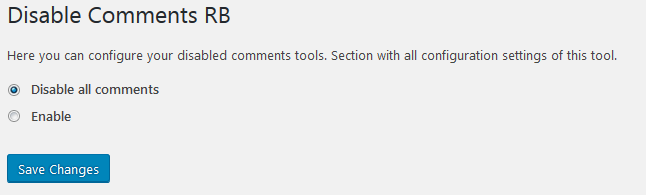 Disable Comments Plugin