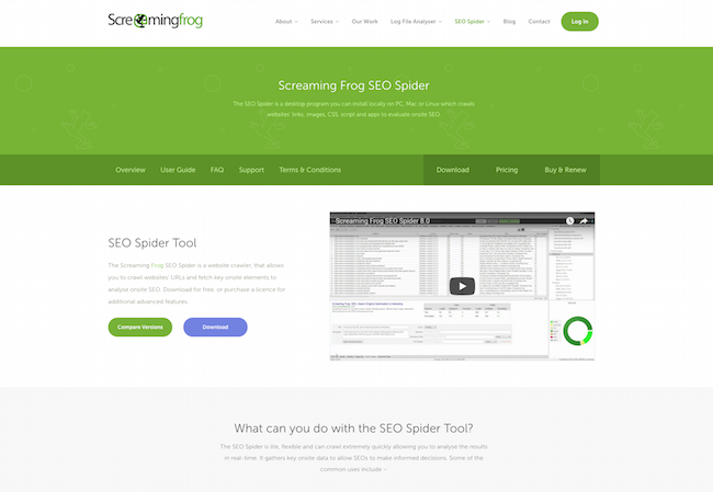 Screaming Frog SEO Spider Tool