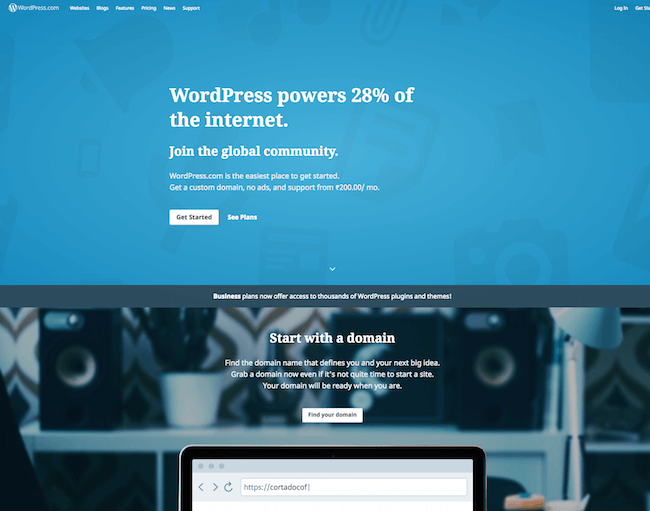 WordPress free site