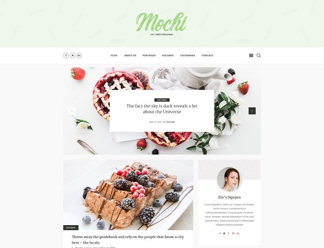 01 01 Mochi Personal wp Themes, Magazine styled themes