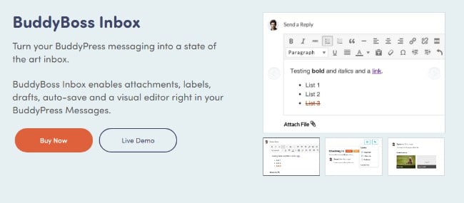 4. buddypress inbox buddypress-inbox