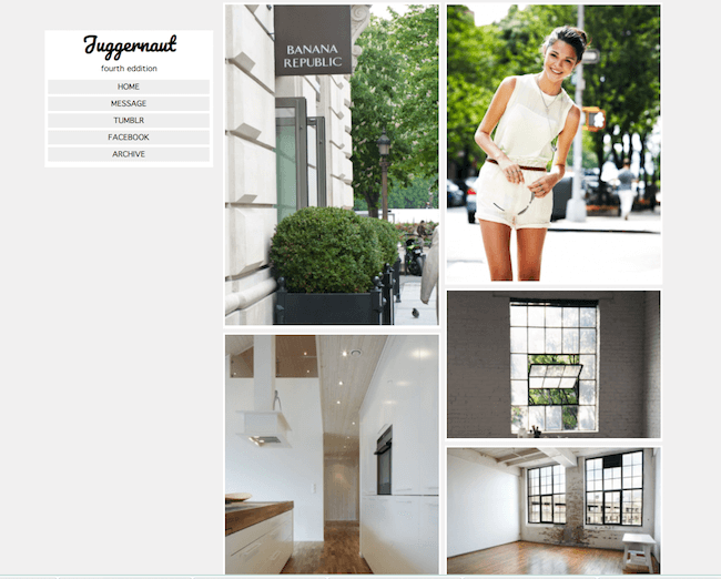 Juggernaut Free Tumblr Theme