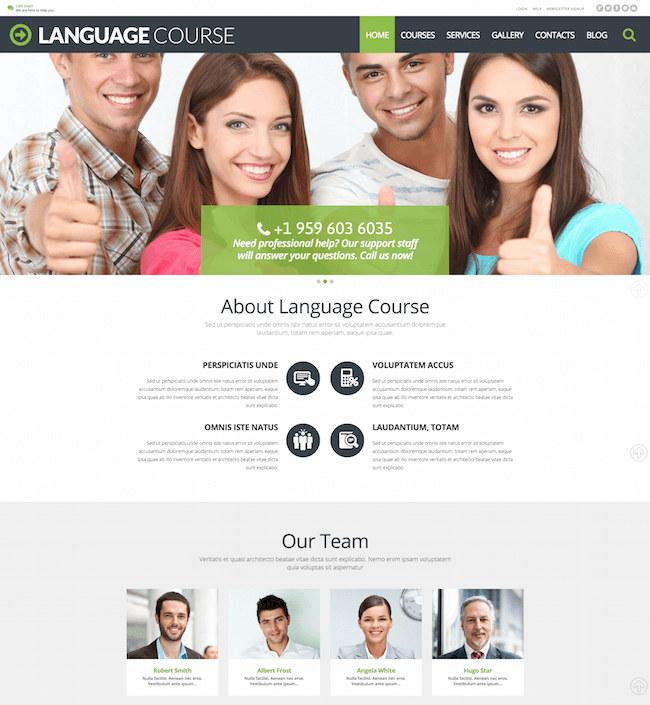 Language Course WordPress Theme