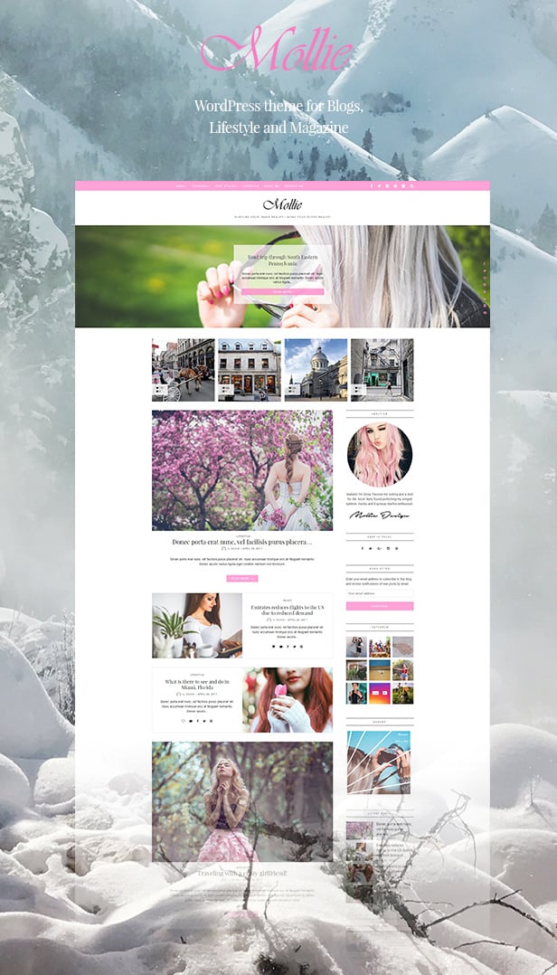 Mollie wp magazine theme