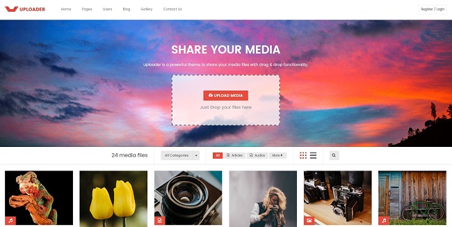 Uploader Uploader WordPress Theme